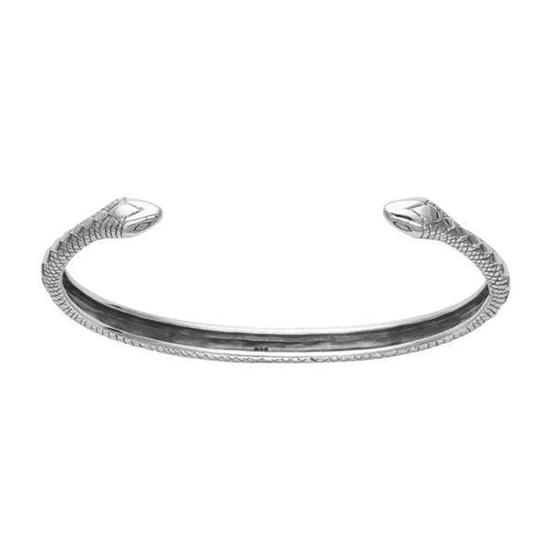 Sterling Silver newest Wide Snakeskin Bangle