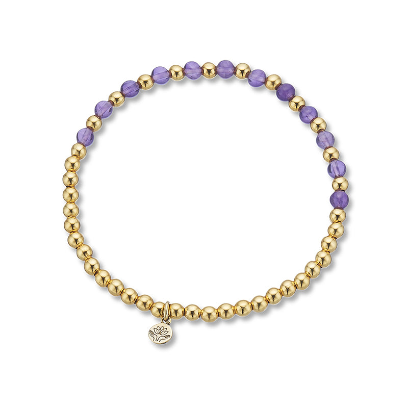 AMETHYST LOTUS PURITY GEM BRACELET – SILVERSHOP