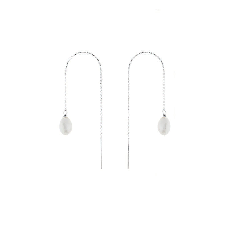 PEARL THREAD EARRINGS – SILVERSHOP