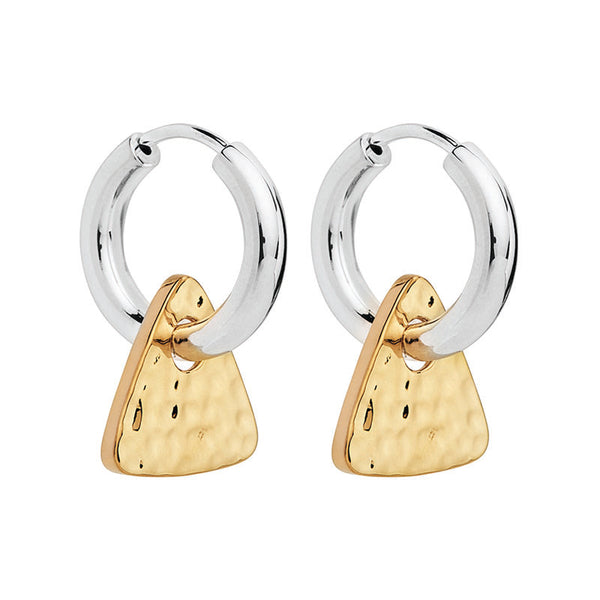 Two tone gold and silver deals earrings